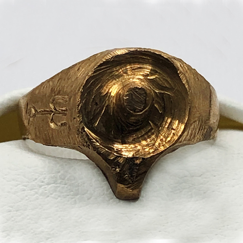 Brass Shiva Lingam and Yoni Ring