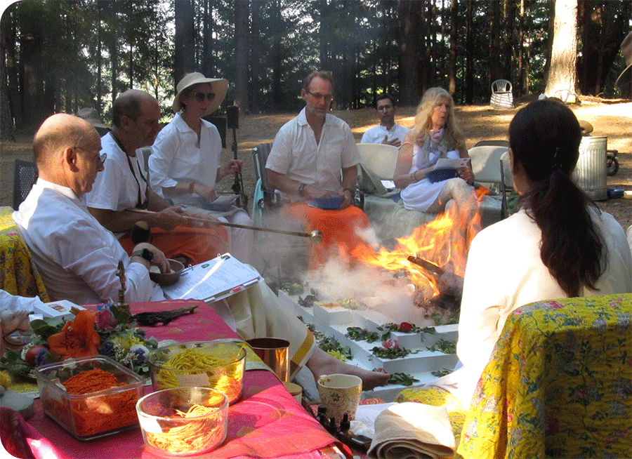 Fire Puja at the Divine Mother Center
