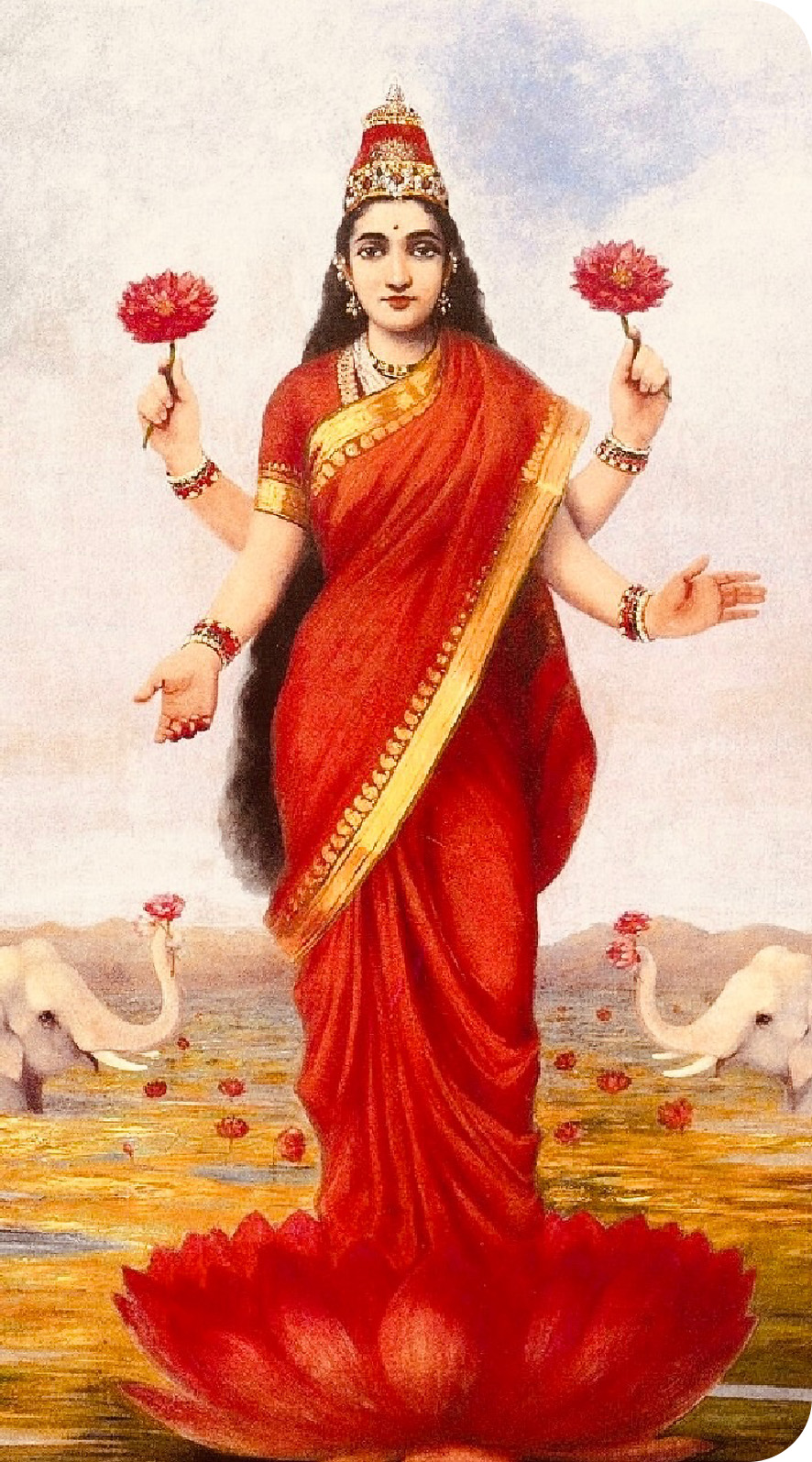 Receive the Goddess Lakshmi's blessings on Varalakshmi Vratham Online with the Divine Mother Center