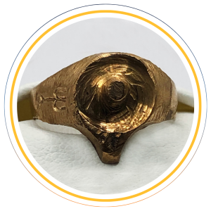 brass and yoni ring