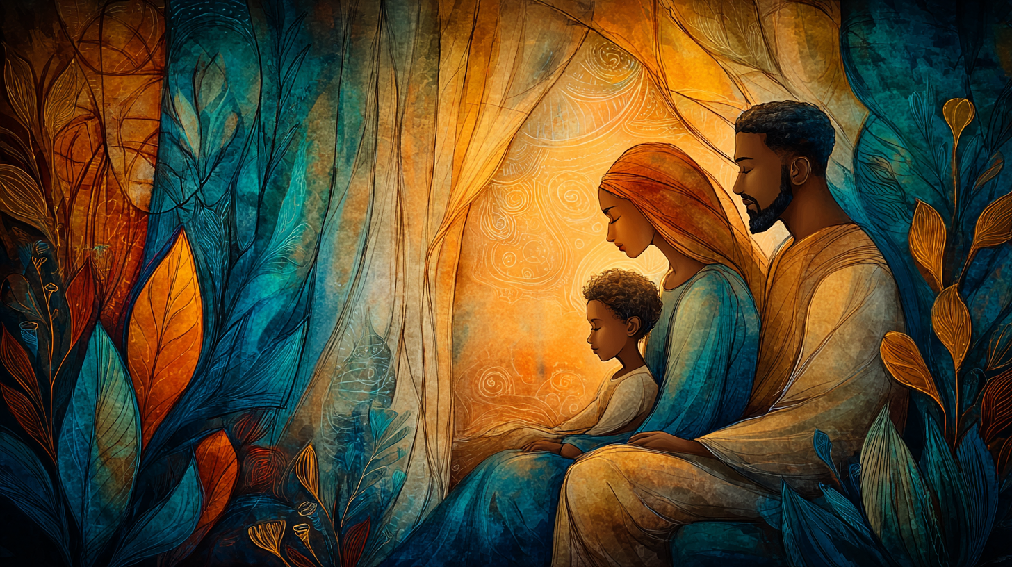 Mother and family