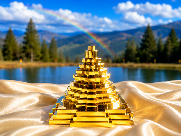 The Sri Chakra Meru in solid brass