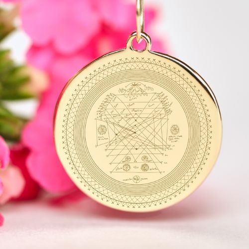 Jesus Christ Yantra medallion in 14K gold